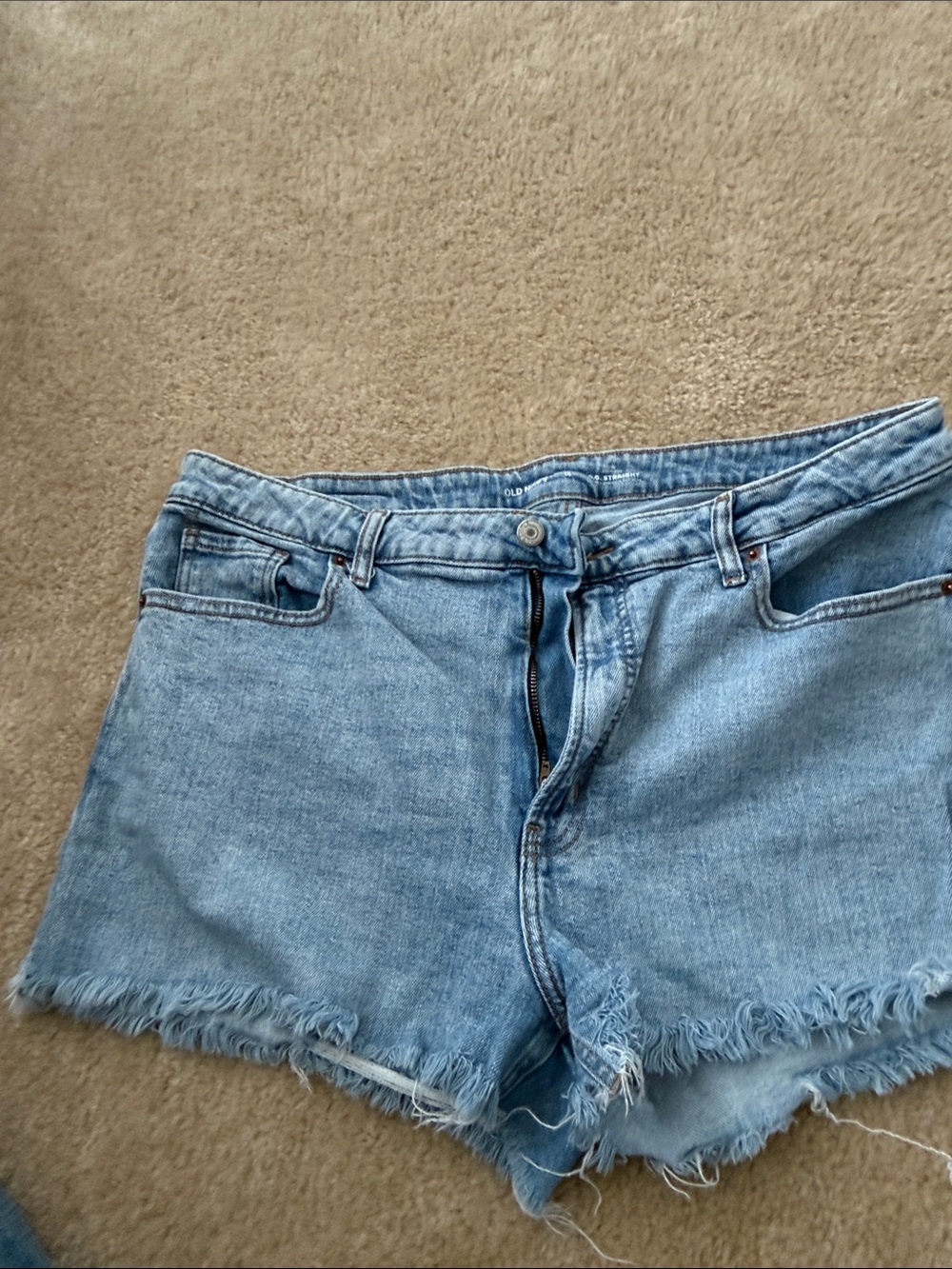 Old Navy Light Blue Denim Frayed Hem Shorts